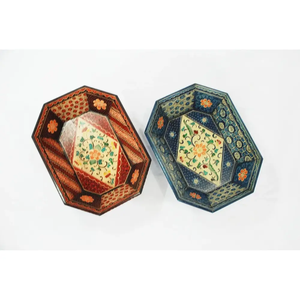 Handcrafted Flat Octagonal Fruit Bowl Collection